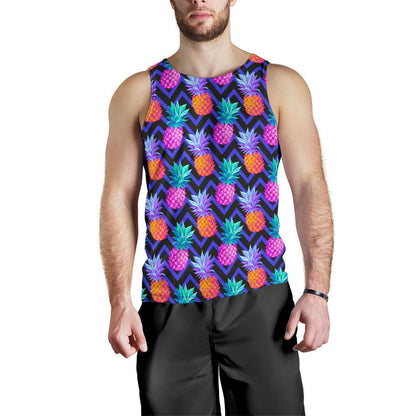 Pineapple Color Art Pattern Men Tank Top