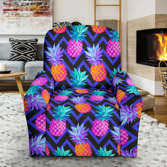 Pineapple Color Art Pattern Recliner Slipcover-JORJUNE.COM