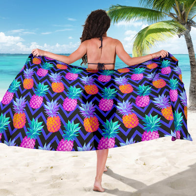 Pineapple Color Art Pattern Sarong Pareo Wrap