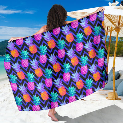 Pineapple Color Art Pattern Sarong Pareo Wrap