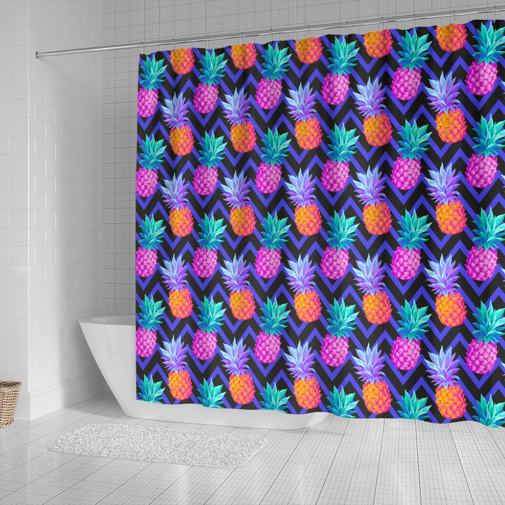 Pineapple Color Art Pattern Shower Curtain
