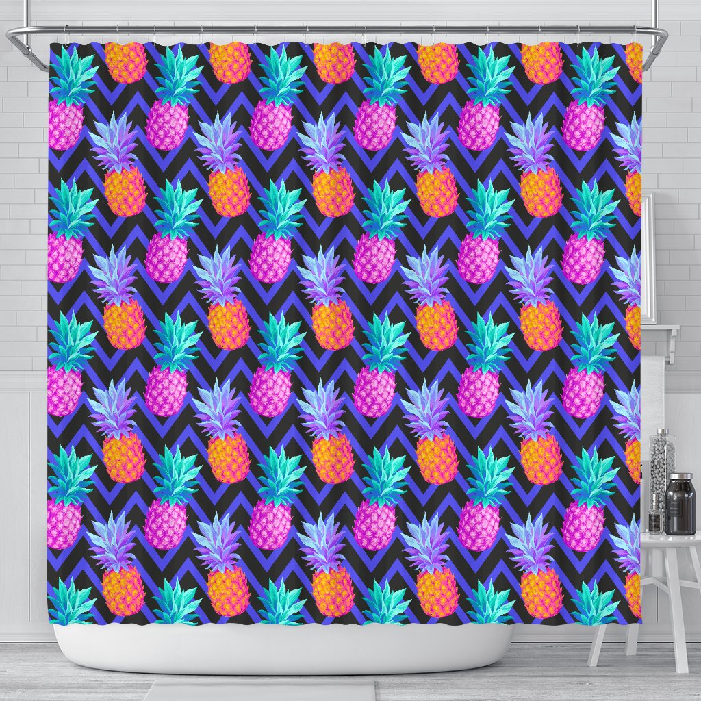 Pineapple Color Art Pattern Shower Curtain