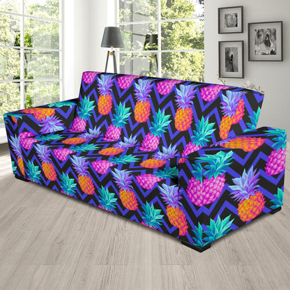 Pineapple Color Art Pattern Sofa Slipcover-JORJUNE.COM