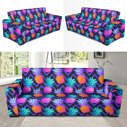 Pineapple Color Art Pattern Sofa Slipcover-JORJUNE.COM