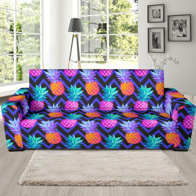 Pineapple Color Art Pattern Sofa Slipcover-JORJUNE.COM