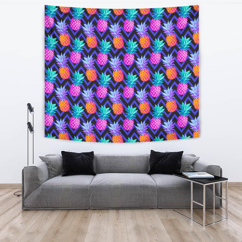 Pineapple Color Art Pattern Tapestry