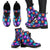 Pineapple Color Art Pattern Women Leather Boots