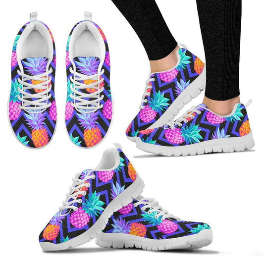 Pineapple Color Art Pattern Women Sneakers