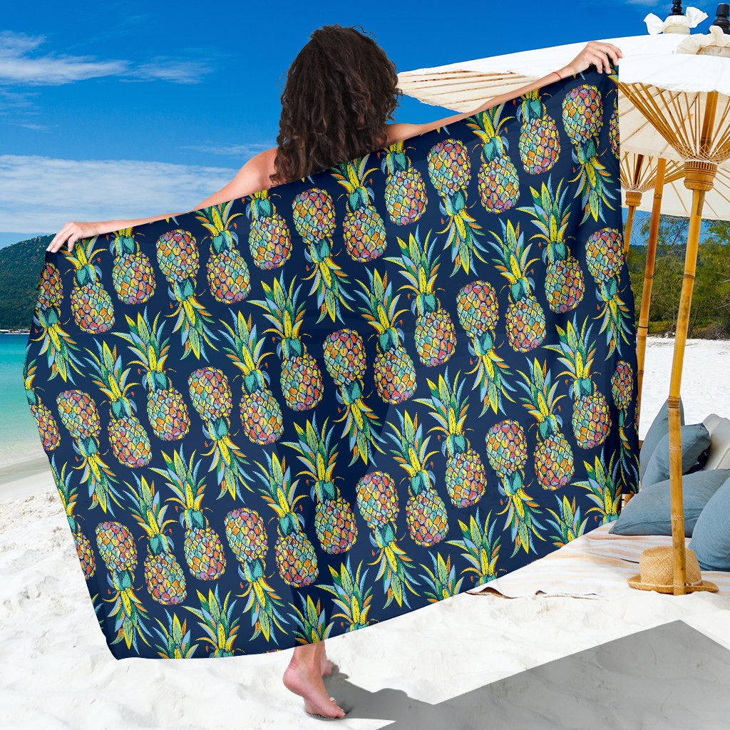 Pineapple Color Art Sarong Pareo Wrap