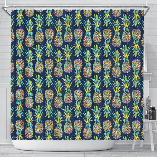 Pineapple Color Art Shower Curtain