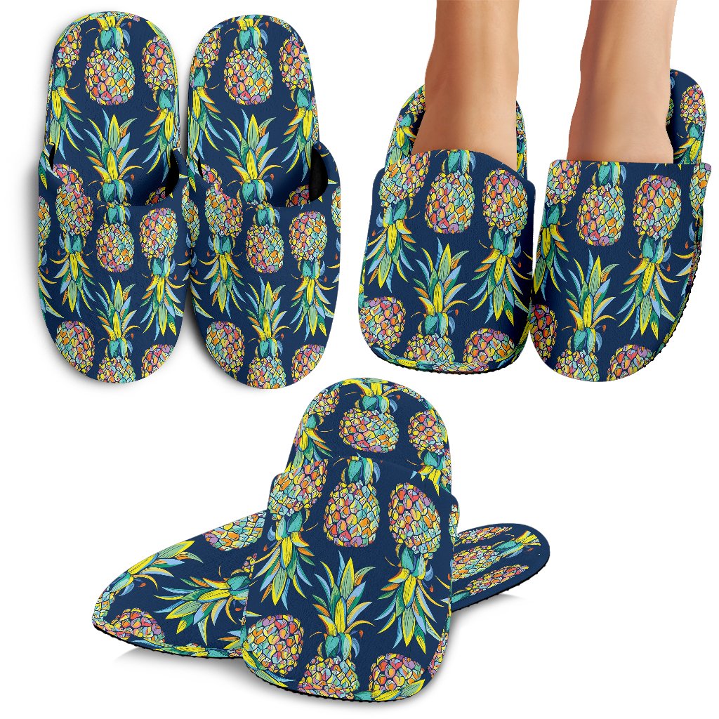 Pineapple Color Art Slippers