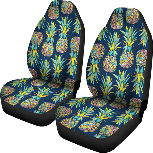 Pineapple Color Art Universal Fit Car Seat Covers
