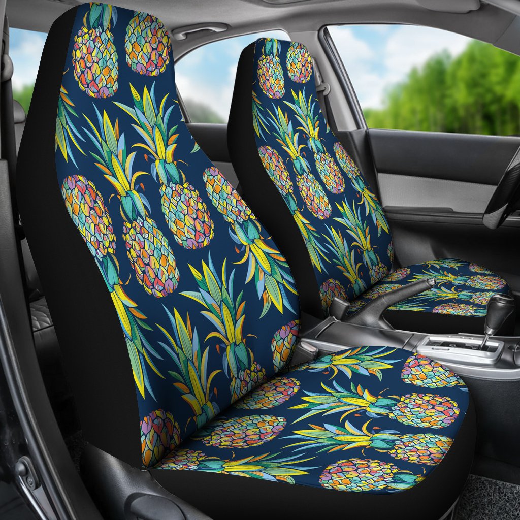 Pineapple Color Art Universal Fit Car Seat Covers