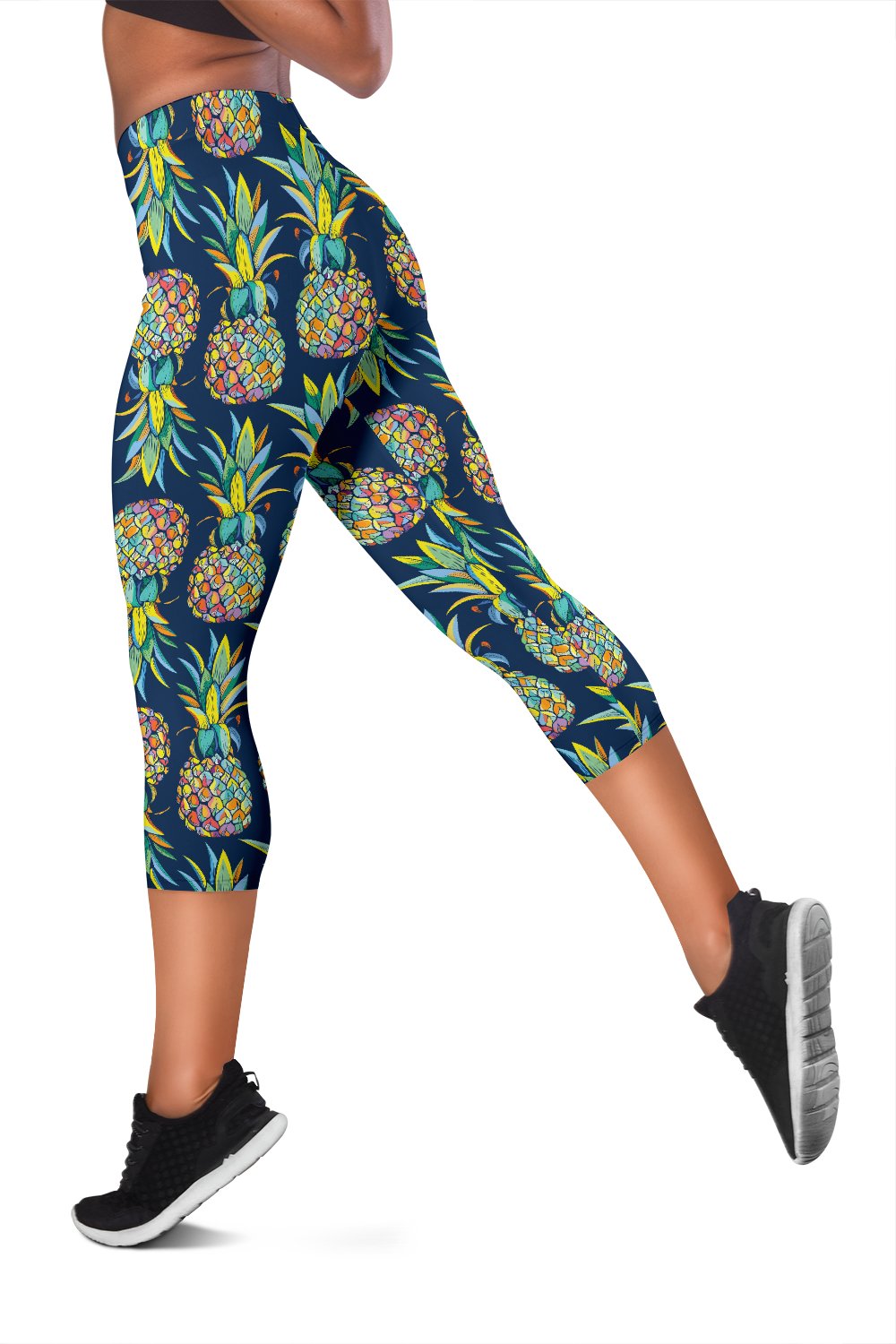 Pineapple Color Art Women Capris