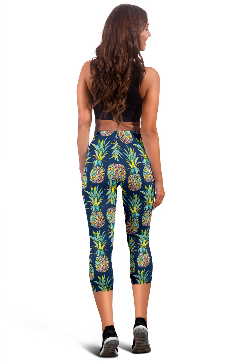Pineapple Color Art Women Capris