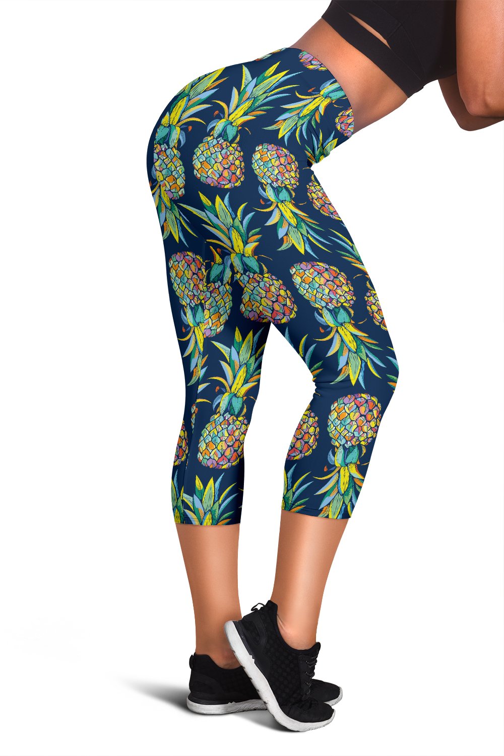 Pineapple Color Art Women Capris
