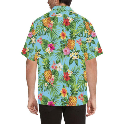 Pineapple Hawaiian flower Tropical Men Hawaii Shirt