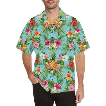Pineapple Hawaiian flower Tropical Men Hawaii Shirt