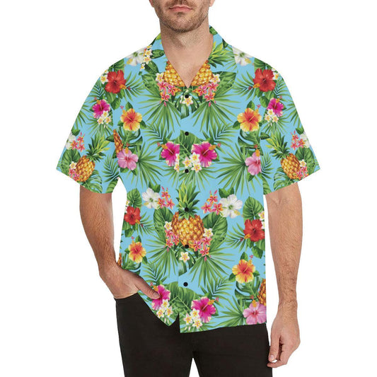 Pineapple Hawaiian flower Tropical Men Hawaii Shirt