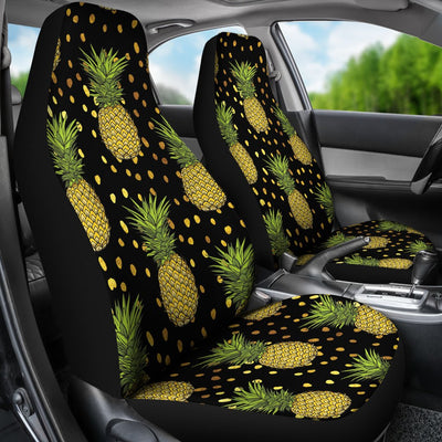 Pineapple Gold Dot Themed Print Universal Fit Car Seat Covers