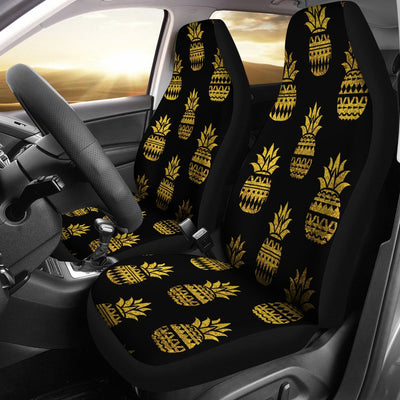 Pineapple Gold Tribal Style Print Universal Fit Car Seat Covers