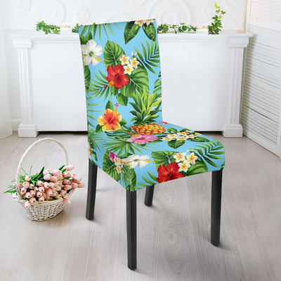 Pineapple Hawaiian flower Tropical Dining Chair Slipcover-JORJUNE.COM