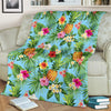 Pineapple Hawaiian Flower Tropical Fleece Blanket