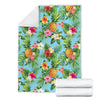 Pineapple Hawaiian Flower Tropical Fleece Blanket