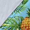 Pineapple Hawaiian Flower Tropical Fleece Blanket