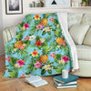 Pineapple Hawaiian Flower Tropical Fleece Blanket