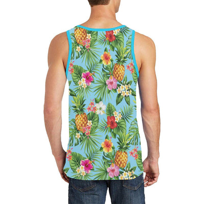 Pineapple Hawaiian flower Tropical Men Tank Top