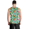 Pineapple Hawaiian flower Tropical Men Tank Top