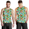 Pineapple Hawaiian flower Tropical Men Tank Top