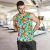 Pineapple Hawaiian flower Tropical Men Tank Top