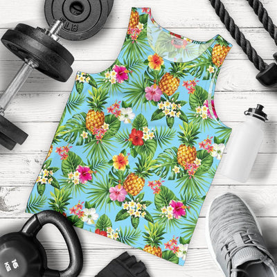 Pineapple Hawaiian flower Tropical Men Tank Top