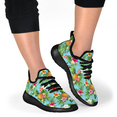 Pineapple Hawaiian flower Tropical Mesh Knit Sneakers Shoes