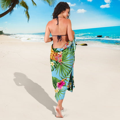Pineapple Hawaiian flower Tropical Beach Sarong Pareo Wrap
