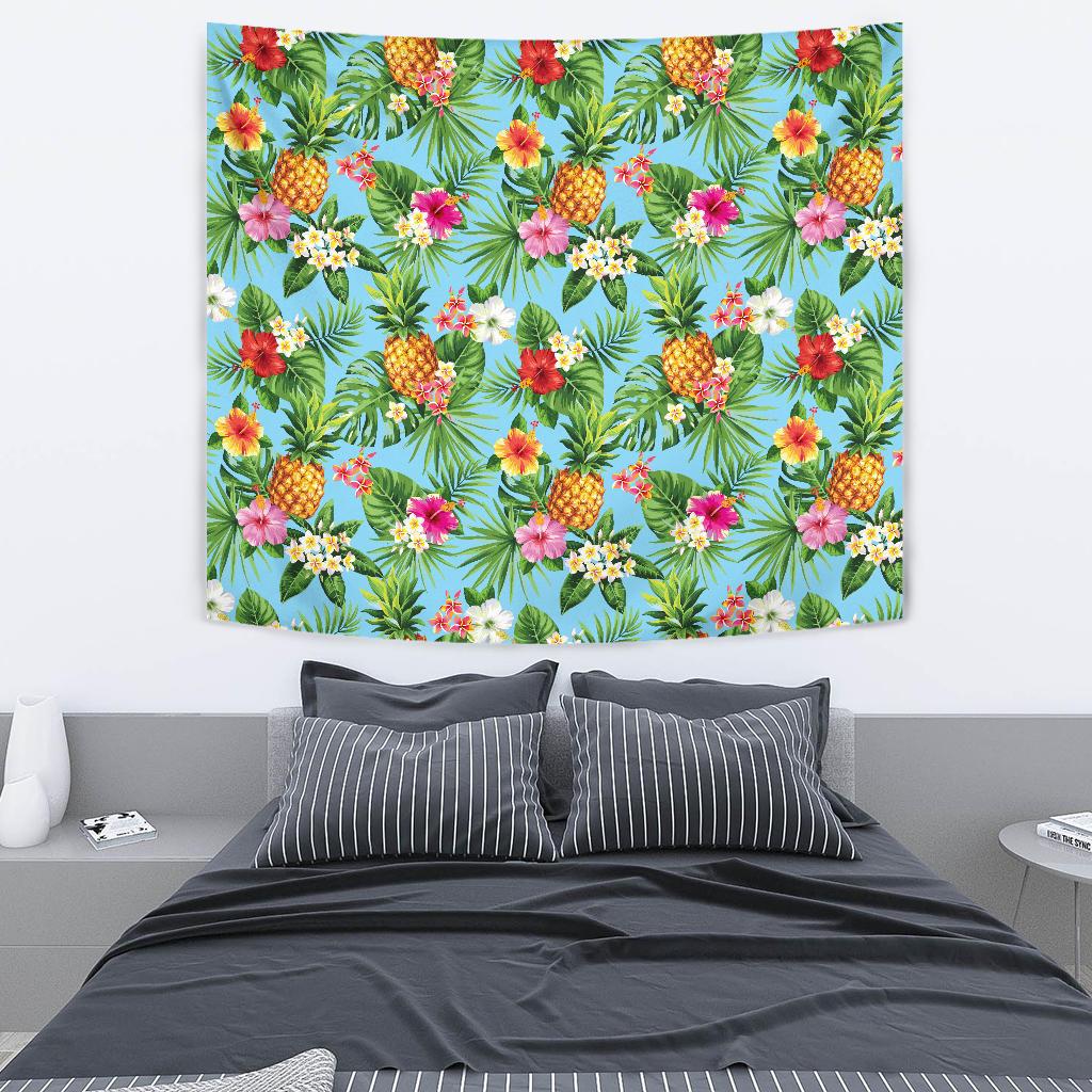 Pineapple Hawaiian flower Tropical Tapestry