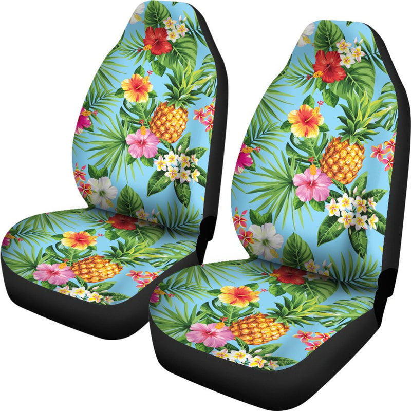 Pineapple Hawaiian flower Tropical Universal Fit Car Seat Covers