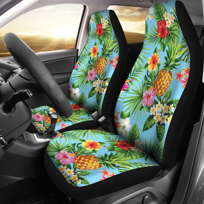 Pineapple Hawaiian flower Tropical Universal Fit Car Seat Covers