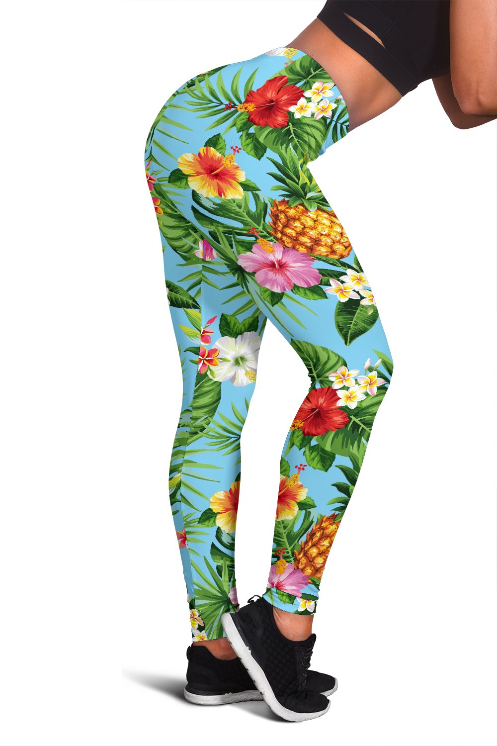 Pineapple Hawaiian Flower Tropical Women Leggings