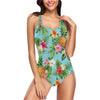 Pineapple Hawaiian flower Tropical Women's One Piece Swimsuit (Model S04)