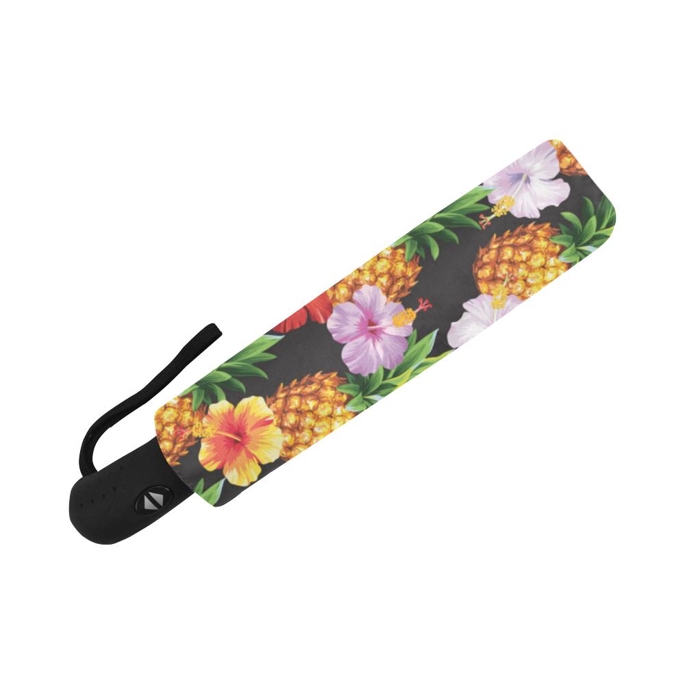 Pineapple Hibiscus Automatic Foldable Umbrella
