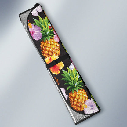 Pineapple Hibiscus Car Sun Shade-JorJune