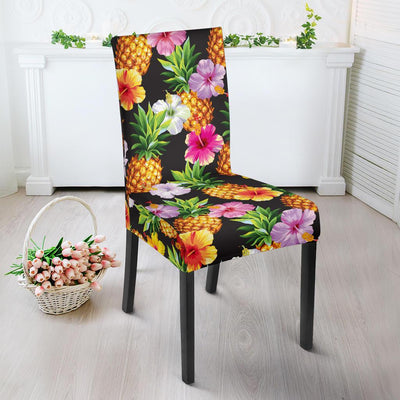 Pineapple Hibiscus Dining Chair Slipcover-JORJUNE.COM