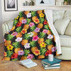 Pineapple Hibiscus Fleece Blanket