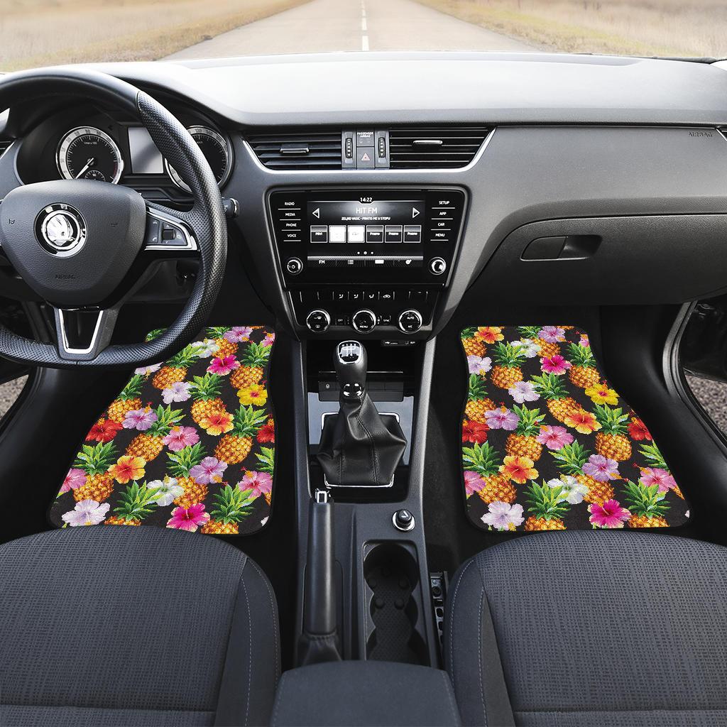 Pineapple Hibiscus Front and Back Car Floor Mats