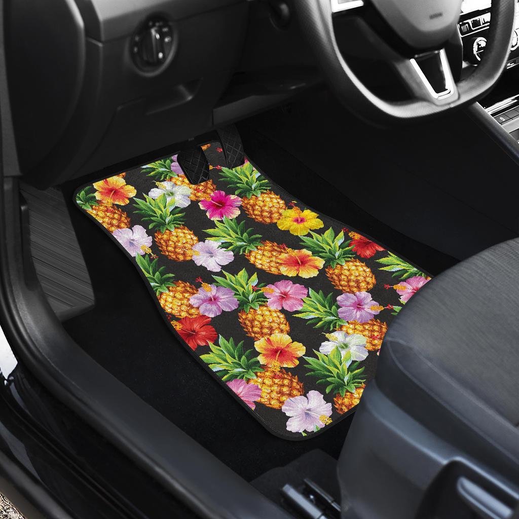 Pineapple Hibiscus Front and Back Car Floor Mats