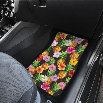 Pineapple Hibiscus Front and Back Car Floor Mats