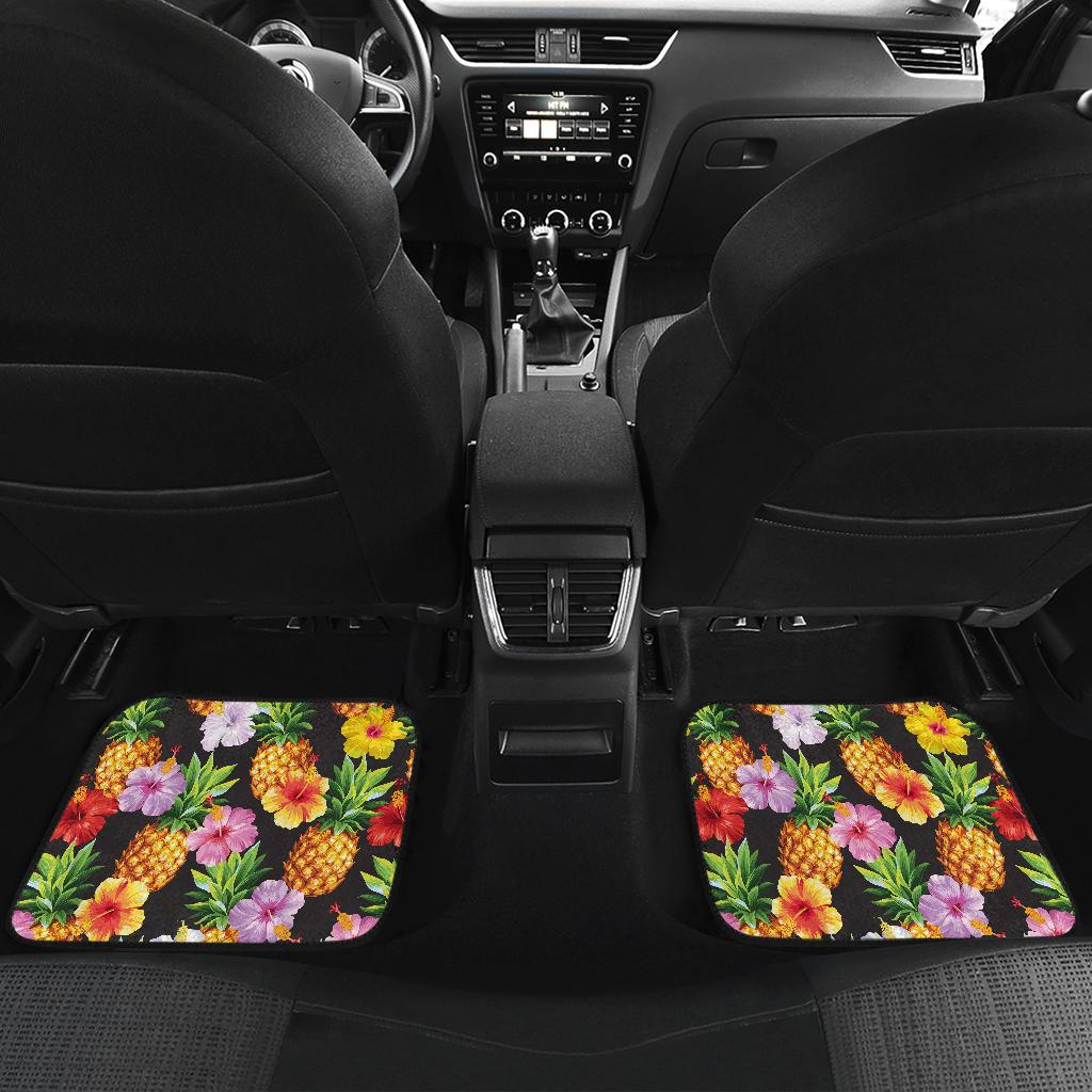 Pineapple Hibiscus Front and Back Car Floor Mats
